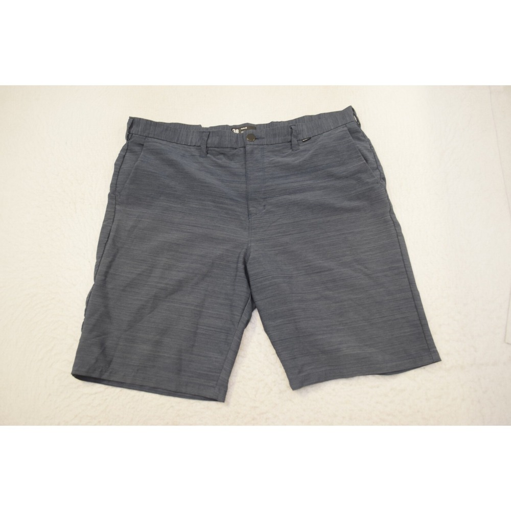 Hurley Nike Dri Fit Golf Shorts Blue Performance Stretch Flat Mens 38 x 11"